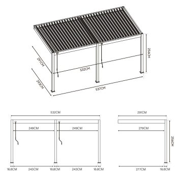 96924610 Reflect Neo Wall 3x5m Afmeting 1