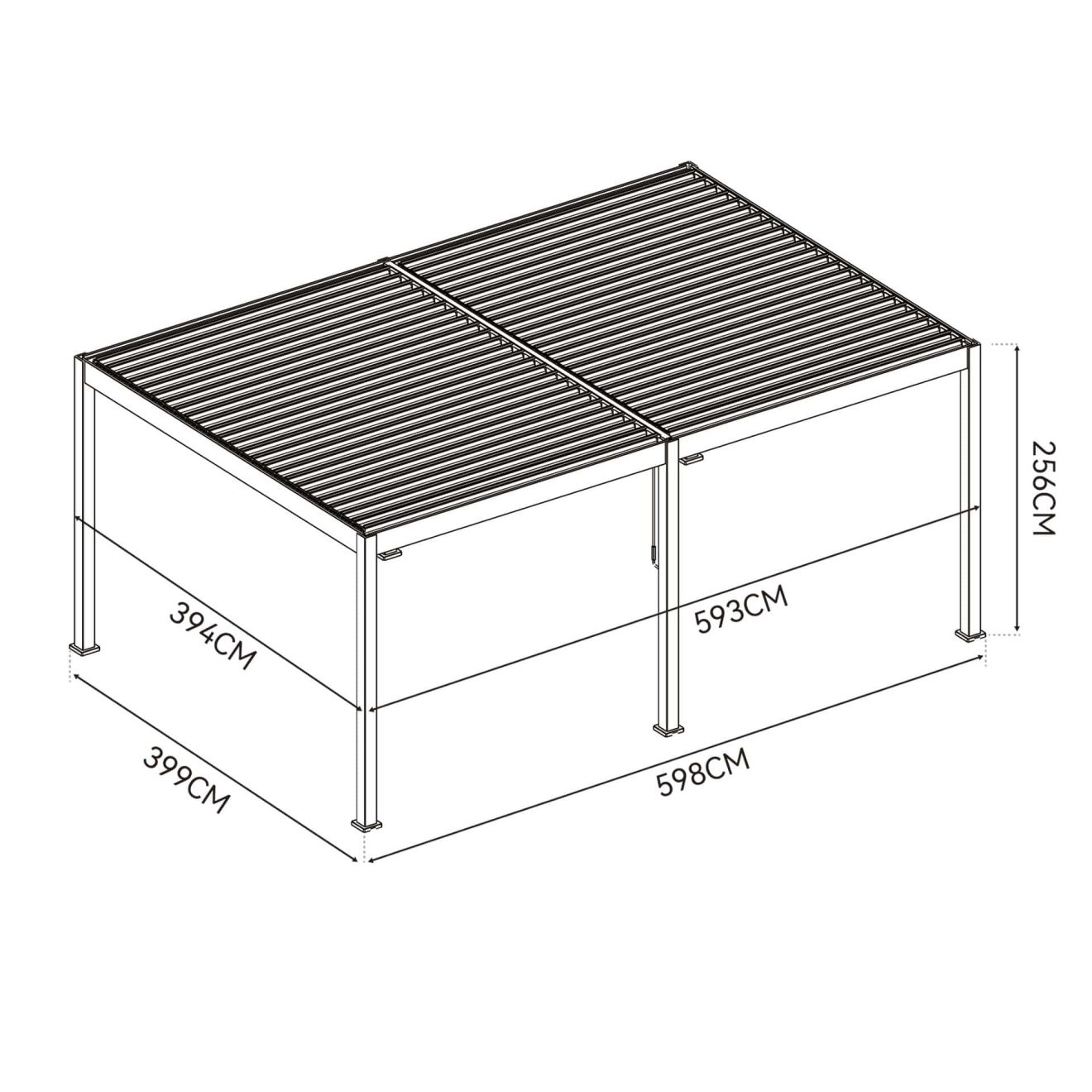 96924650 Reflect Duo 4x6m Sand Afmeting 1