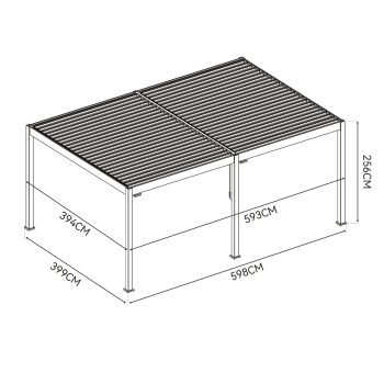 96924650 Reflect Duo 4x6m Sand Afmeting 1