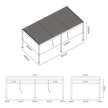 96924660 Reflect Duo 4x8m Antraciet Afmetingen 1hr