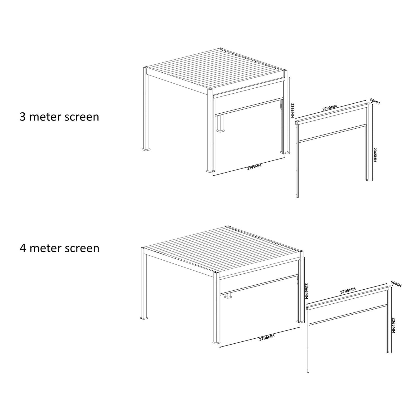 96924700 Reflect Duo Windscherm Afmeting