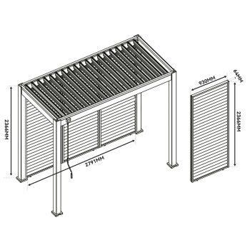 96924770 Achterpaneel 3stuks Reflect Bbq Afmetingenhr