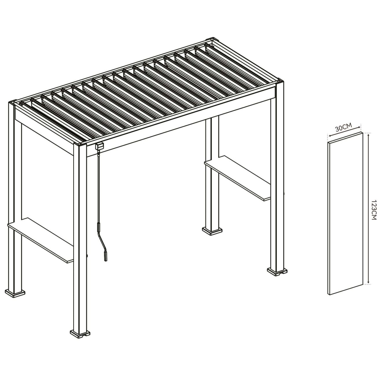 96924800 Zijplankenset Reflect Bbq Afmetingenhr