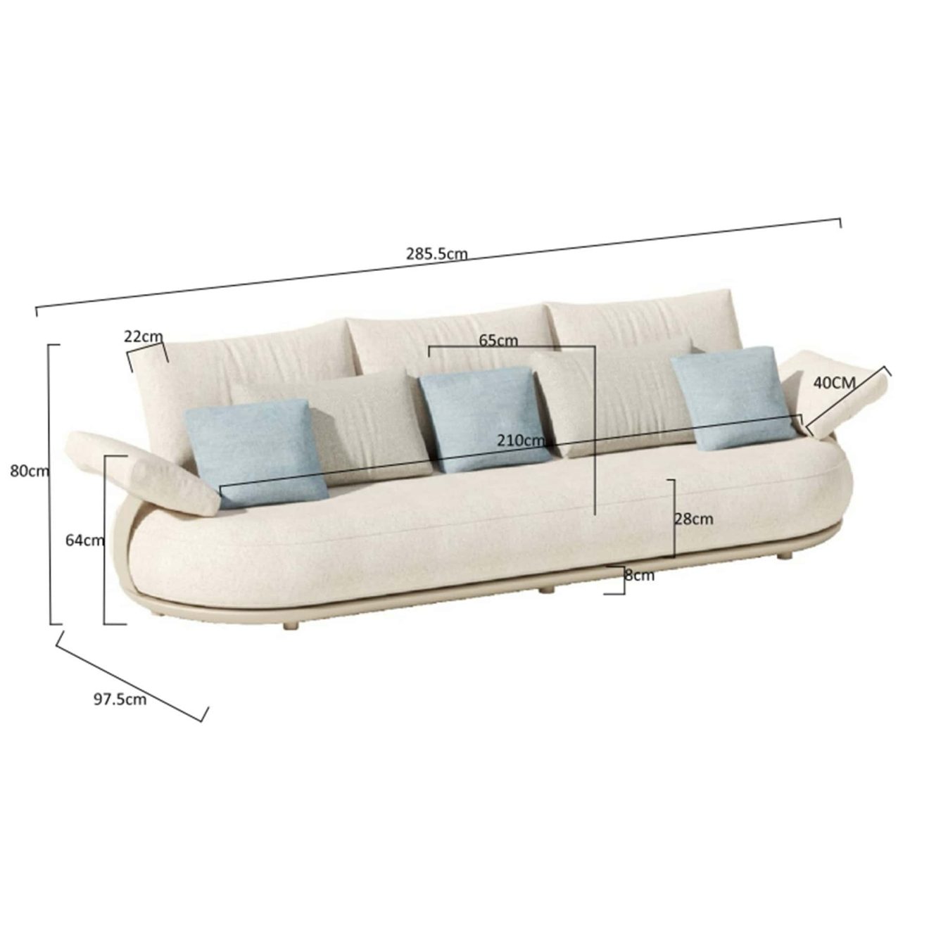 9542010 Calla Loungeset Afmeting 2