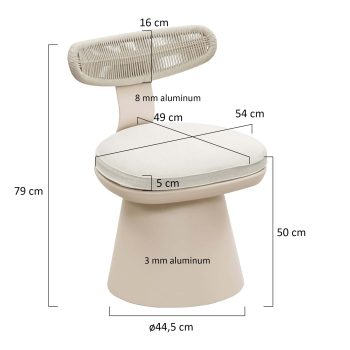 95422640 Calla Diningset Afmeting 2
