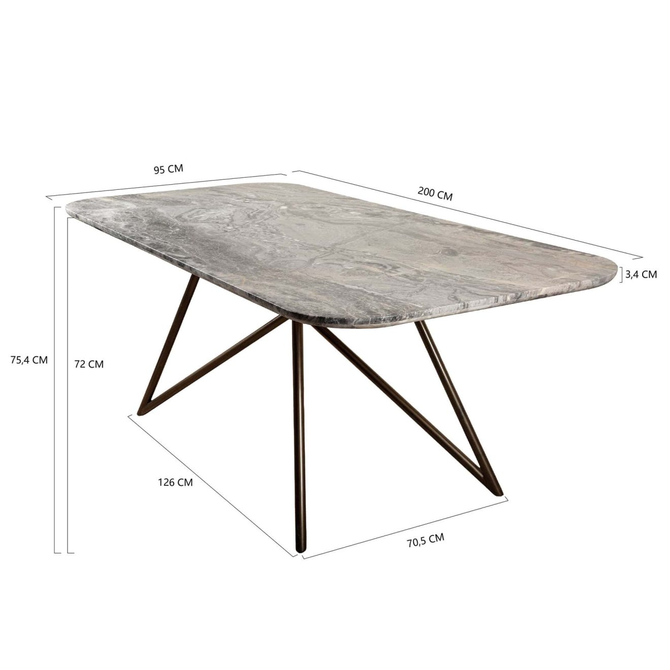 96415280 Epic Dining Table Marble Afmetingenhr