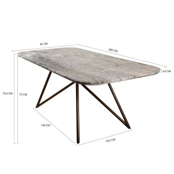 96415280 Epic Dining Table Marble Afmetingenhr